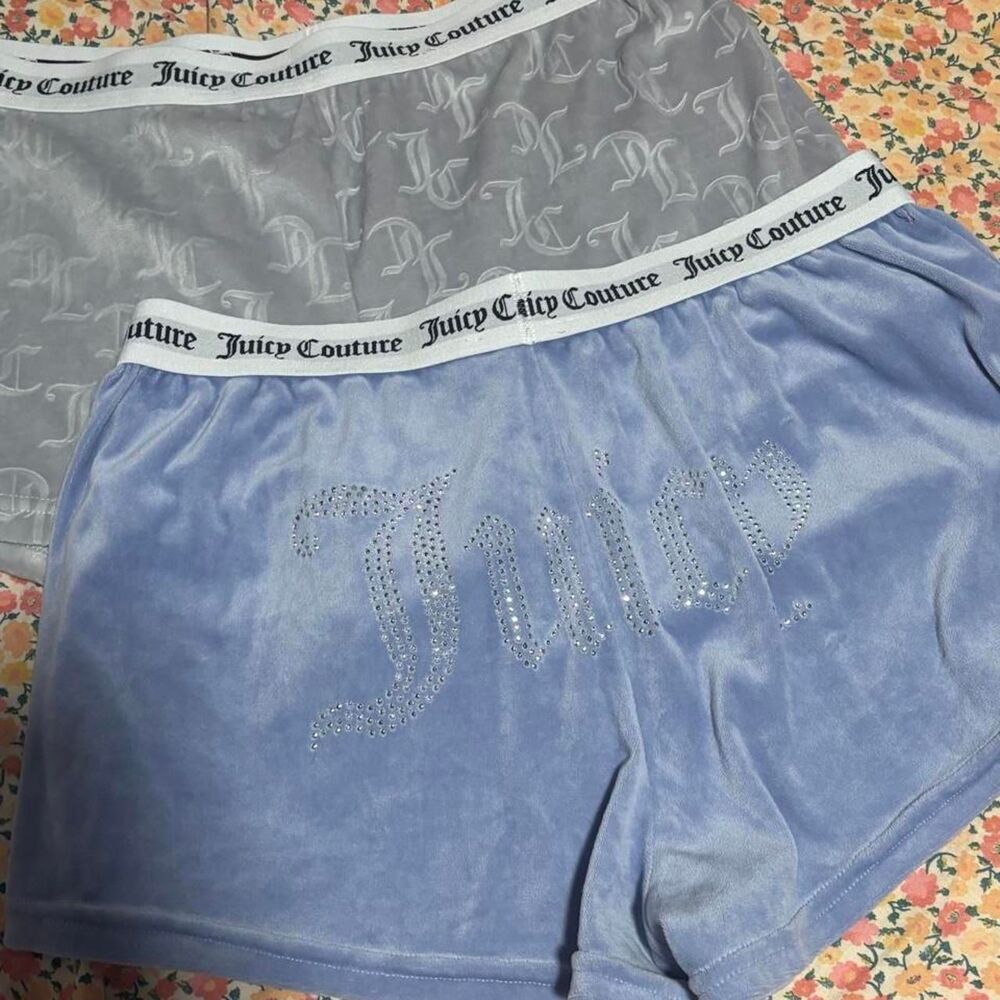 Juicy-couture Women's Blue and Purple Shorts